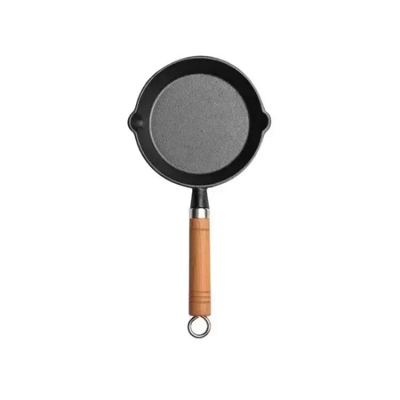 20/23/26cm Cast Iron Frying Pan Uncoated Non-stick Egg Pancake PanCrepe Maker Steak Frying Pot Gas Induction Cooker Cookware